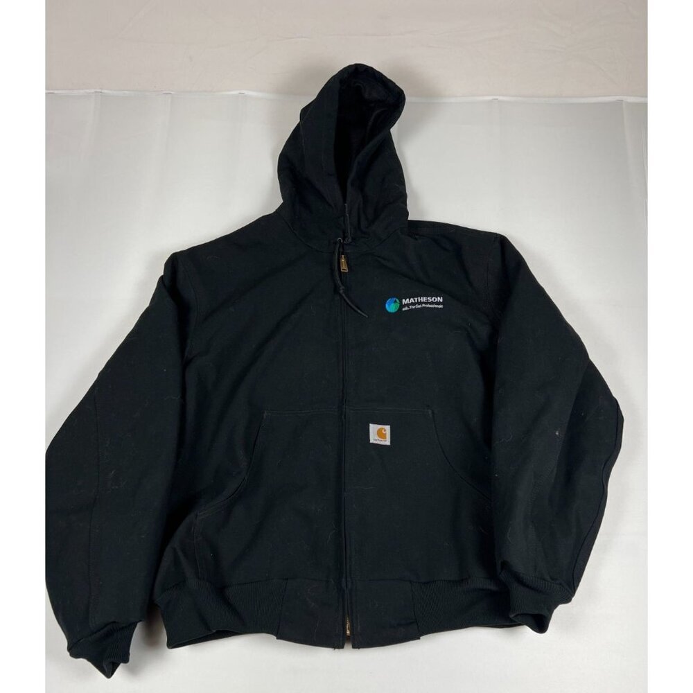 Carhartt J131 BLK Thermal Lined Duck Active Jacket Men's XL Black Made In USA
